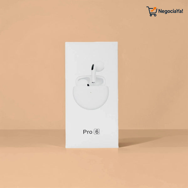 Audífonos Bluetooth Pro 6 🎵 – Sonido Potente y Libertad Inalámbrica