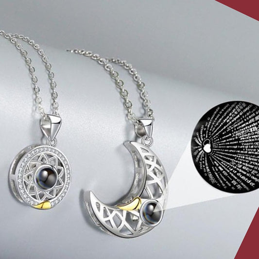 Collar Sol y Luna - Te Amo en 100 Idiomas
