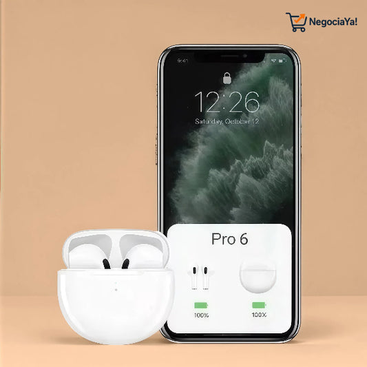 Audífonos Bluetooth Pro 6 🎵 – Sonido Potente y Libertad Inalámbrica